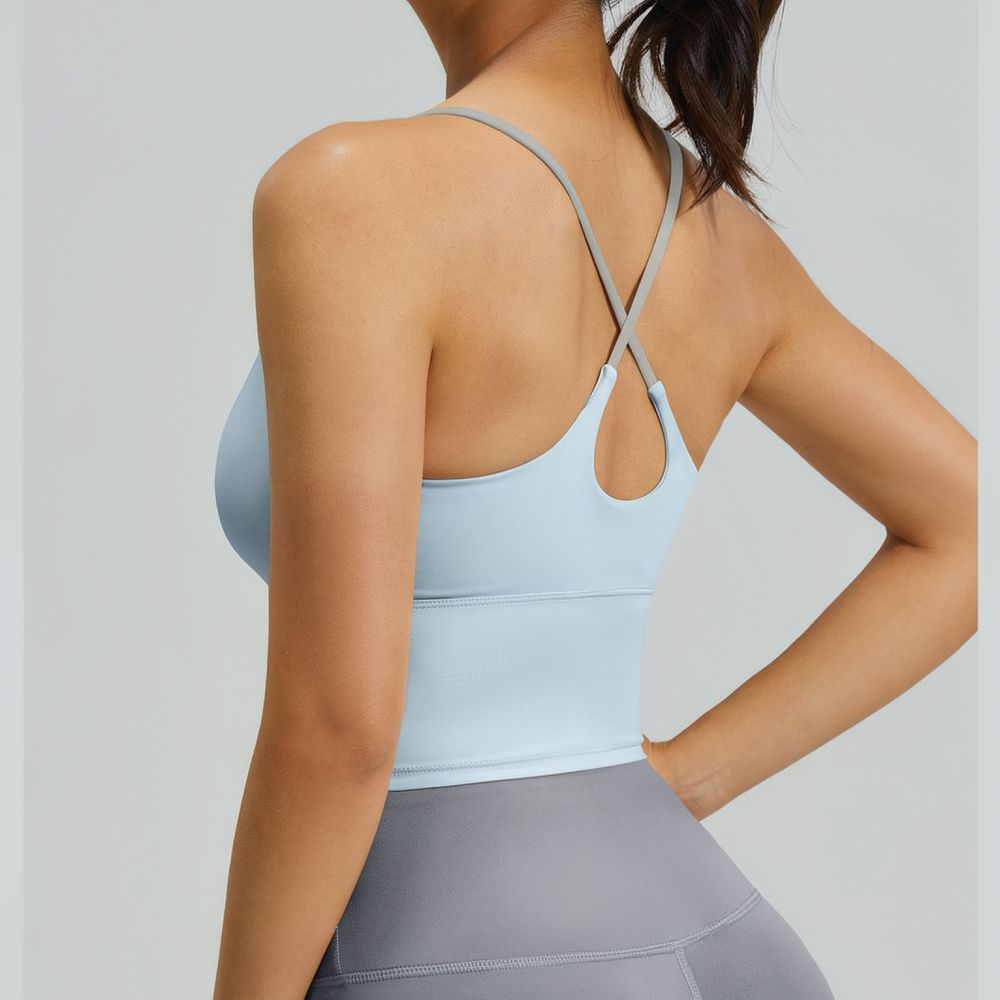 Push Up Bra Padded - Damen Yoga-BH Fitness Crop Top Gepolstert
