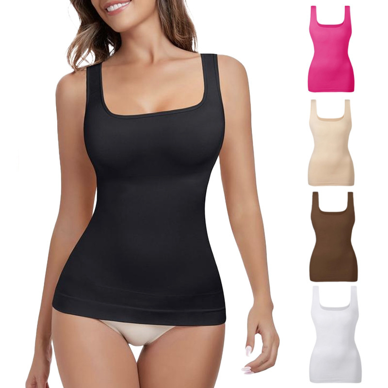 Shapewear Bodysuit Firm - Nahtloses Damen-Top mit quadratischem Ausschnitt, Kompressions-Shapewear,